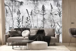 Fototapeta: Dzikie kwiaty na łące z lawendą