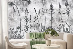 Fototapeta: Dzikie kwiaty na łące z lawendą