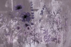 Fototapeta: Dzikie kwiaty z łąki na betonowej ścianie