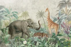 Fototapeta: Dzikie zwierzęta wśród bujnej roślinności tropikalnej