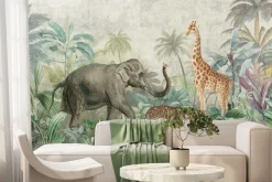 Fototapeta: Dzikie zwierzęta wśród bujnej roślinności tropikalnej