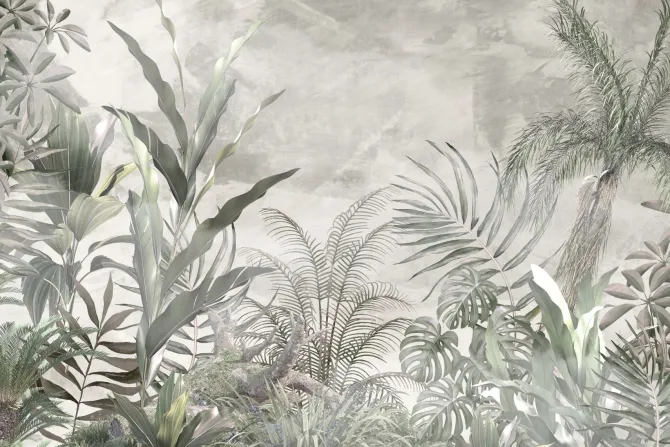 Fototapeta: Egzotyczne drzewa i liście zielonych roślin