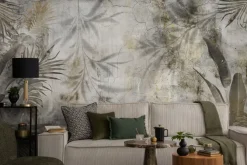 Fototapeta: Egzotyczne liście na betonie natura