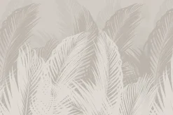 Fototapeta: Egzotyczne liście palm na jasnym tle