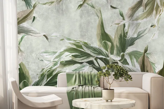 Fototapeta: Egzotyczne zielone liście