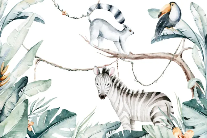 Fototapeta: Egzotyczne zwierzęta i rośliny dżungli