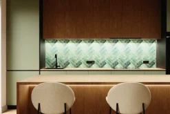 Fototapeta: Elegancka kompozycja zielonych płytek