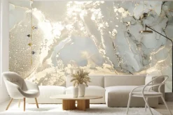 Fototapeta: Elegancka tekstura marmurkowa z elementami złota