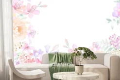 Fototapeta: Eleganckie róże i kwiaty piwonii