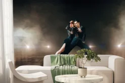 Fototapeta: Elegant dancers, ballrom dance on theatre stage