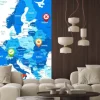 Fototapeta: Europe - map and navigation icons - illustration.image contains