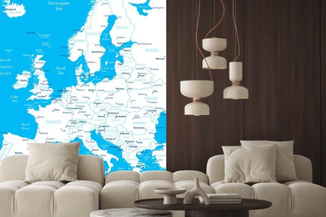 Fototapeta: Europe - map, navigation icons - illustration.image contains