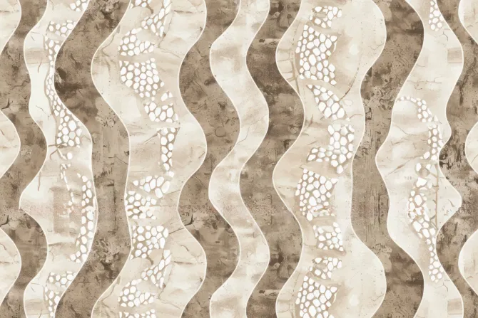 Fototapeta: Falista mozaika na jasnym tle