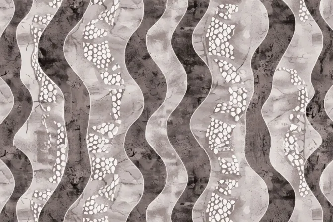 Fototapeta: Falista mozaika na jasnym tle