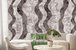 Fototapeta: Falista mozaika na jasnym tle