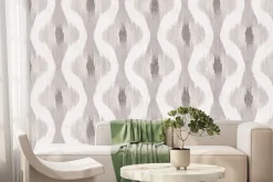 Fototapeta: Faliste białe paski na jasnym tle