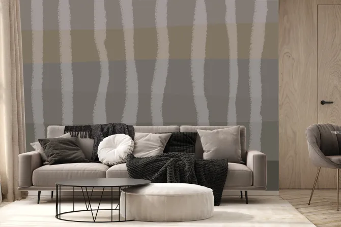 Fototapeta: Faliste paski na ciemnym tle