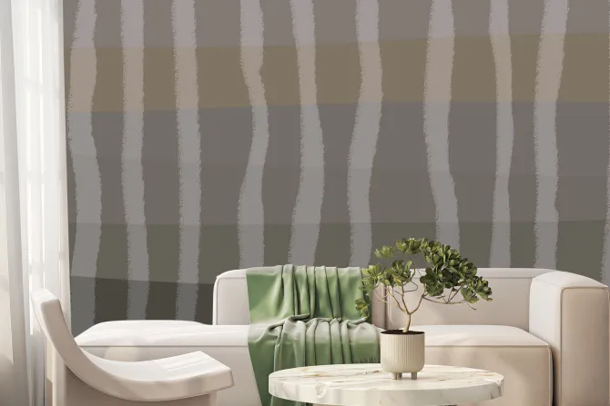 Fototapeta: Faliste paski na ciemnym tle