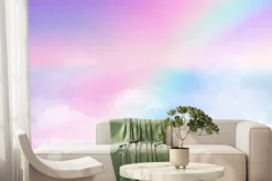 Fototapeta: Fantasy magical landscape rainbow on sky abstract big volume