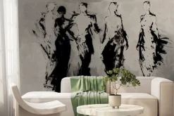 Fototapeta: Figury ludzkie w abstrakcji nowoczesna minimalistyczna sztuka