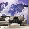 Fototapeta: Fioletowa mapa świata