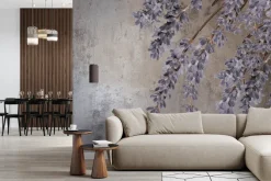 Fototapeta: Fioletowe kwiaty lawendy na betonie