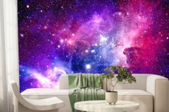 Fototapeta: Fioletowo-różowy kosmos z gwiazdami