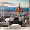 Fototapeta: Florence sunset city skyline with cathedral and bell tower duomo.