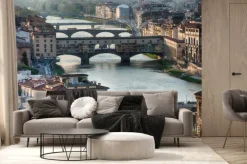 Fototapeta: Florencja ponte vecchio widok słońca