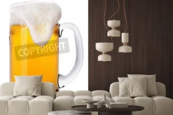 Fototapeta: Frosty szkło z lekkiego zestawu piwa na białym tle