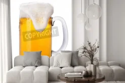 Fototapeta: Frosty szkło z lekkiego zestawu piwa na białym tle