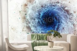 Fototapeta: Galaktyka spiralna w odcieniach niebieskiego i brązowego