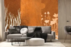 Fototapeta: Gałęzie drzew w imitacji z trawami