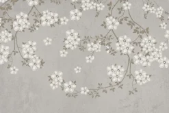 Fototapeta: Gałęzie z białymi kwiatami na betonie