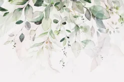 Fototapeta: Gałązki i liście w stylu akwareli