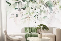 Fototapeta: Gałązki i liście w stylu akwareli