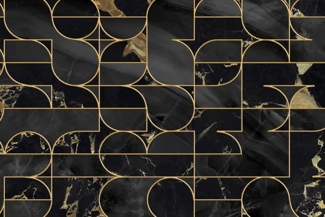 Fototapeta: Geometryczna mozaika w stylu art deco