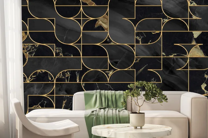 Fototapeta: Geometryczna mozaika w stylu art deco