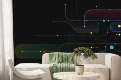 Fototapeta: Geometryczne elementy cyfrowe nowoczesny wzór