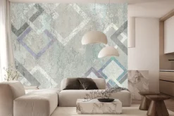 Fototapeta: Geometryczne kształty kwadratu na murze