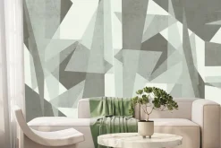 Fototapeta: Geometryczne kształty w szarych kolorach