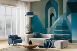 Fototapeta: Geometryczne kształty ze schodami