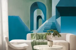 Fototapeta: Geometryczne kształty ze schodami