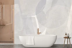 Fototapeta: Geometryczne kształty szaro beżowy wzór minimalistyczny