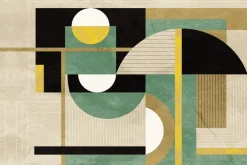 Fototapeta: Geometryczne kształty ze złotym zdobieniem