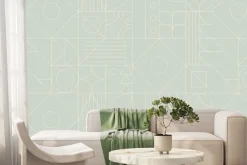 Fototapeta: Geometryczne kształty na jasnym tle