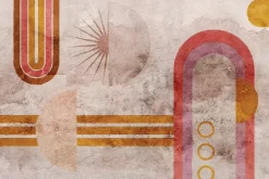 Fototapeta: Geometryczne łuki na betonowej ścianie