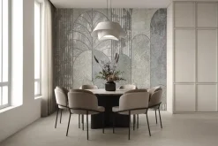 Fototapeta: Geometryczne łuki na betonowej ścianie