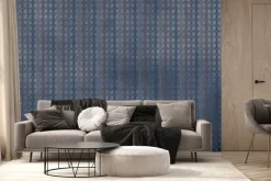 Fototapeta: Geometryczny wzór na teksturowym tle ciemnoniebieska nowoczesna