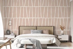 Fototapeta: Geometryczny wzór w minimalistycznym stylu z białymi kreskami